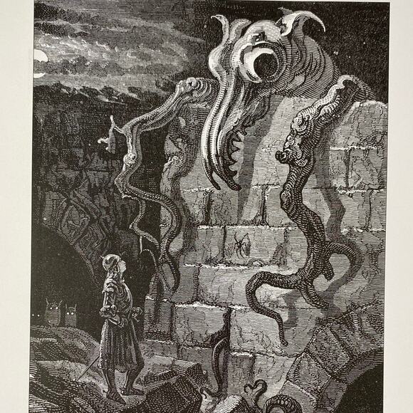 Dore, Gnarled Monster, Roland's Descent, Croquemitaine, Print, ~ 240707-WH 292 - Picture 1 of 4